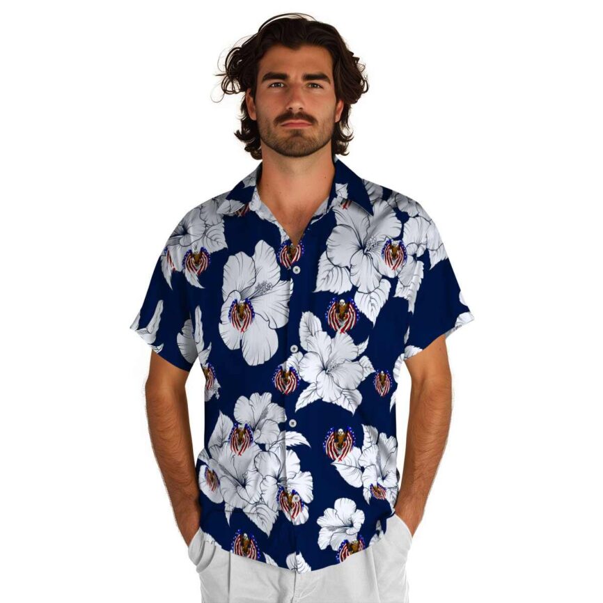Patriotic Hibiscus Flower Hawaiian Shirt New Arrival