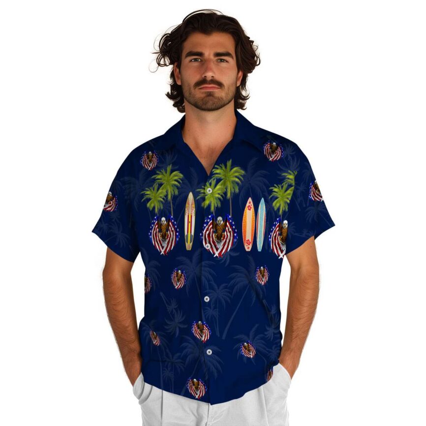 Patriotic Island Theme Hawaiian Shirt New Arrival
