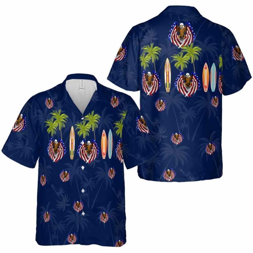 Patriotic Island Theme Hawaiian Shirt Premium grade