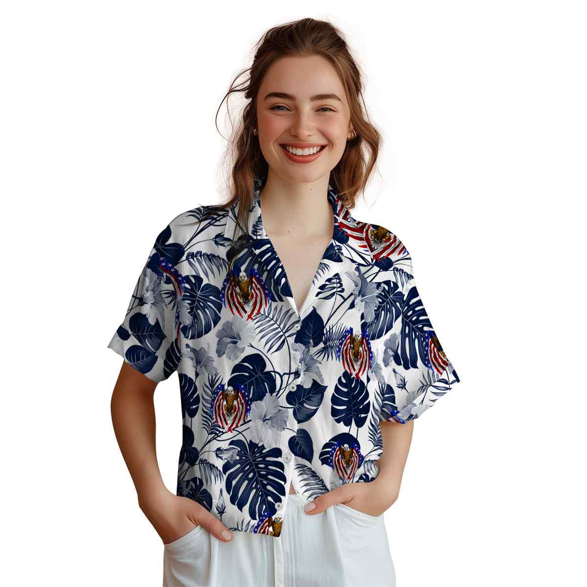 Patriotic Leaf Pattern Hawaiian Shirt Top rated Patriotic Leaf Pattern Hawaiian Shirt Top rated