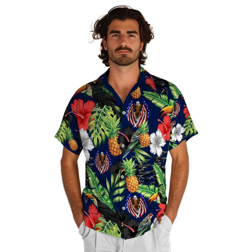 Patriotic Leafy Toucan Hawaiian Shirt New Arrival