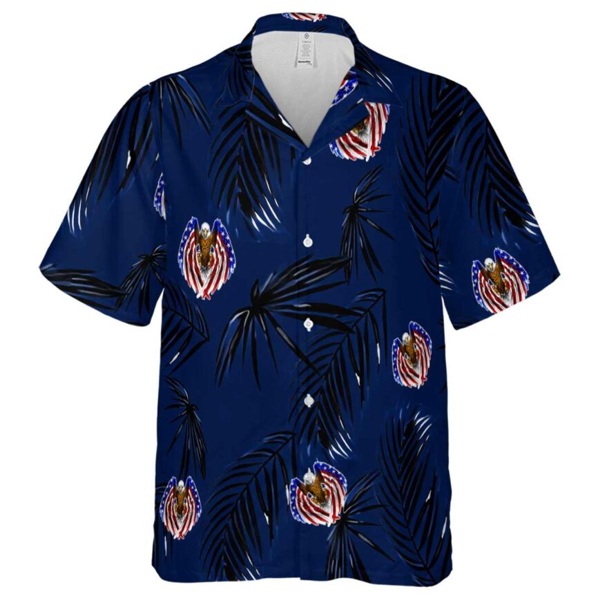 Patriotic Monochrome Palm Hawaiian Shirt Fashion forward