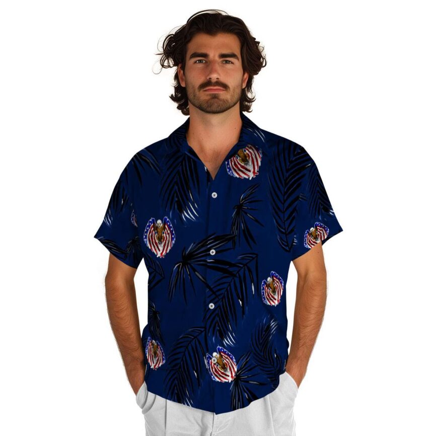 Patriotic Monochrome Palm Hawaiian Shirt New Arrival