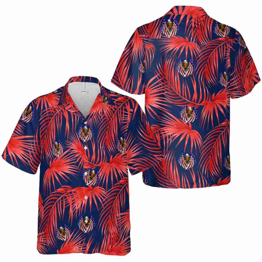 Patriotic Palm Frond Hawaiian Shirt Premium grade