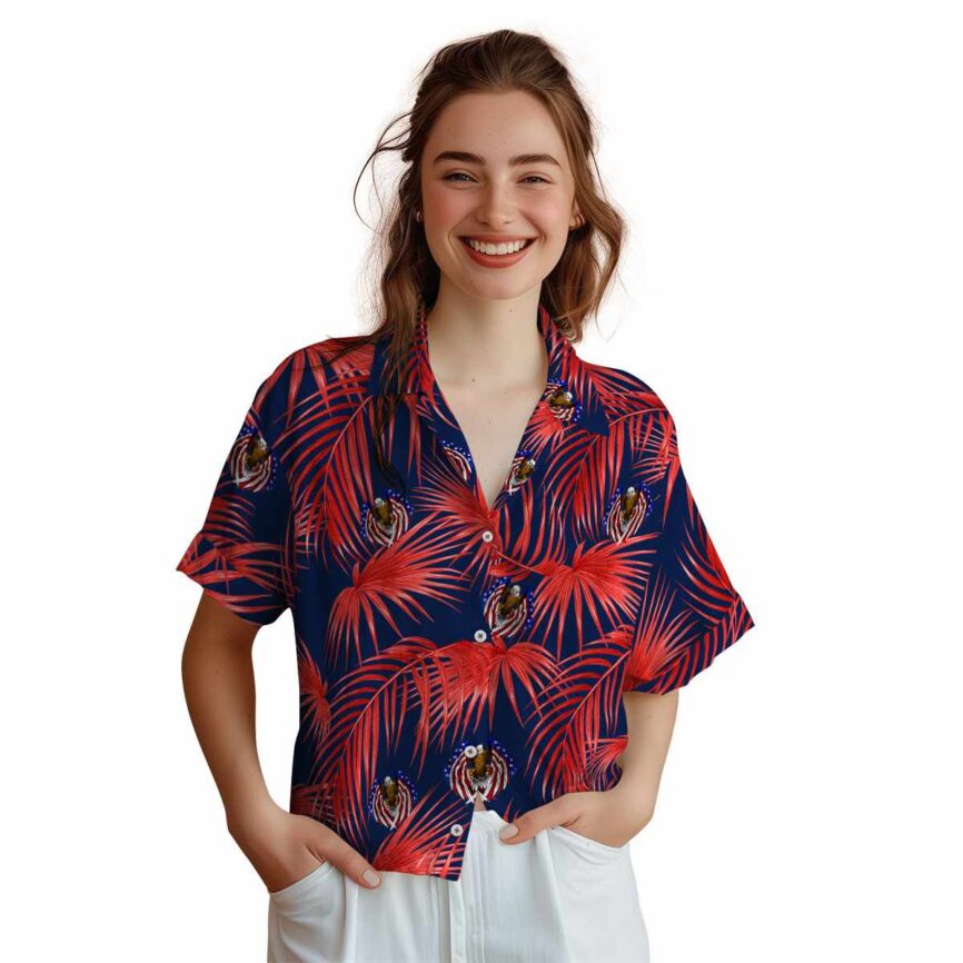 Patriotic Palm Frond Hawaiian Shirt Top rated