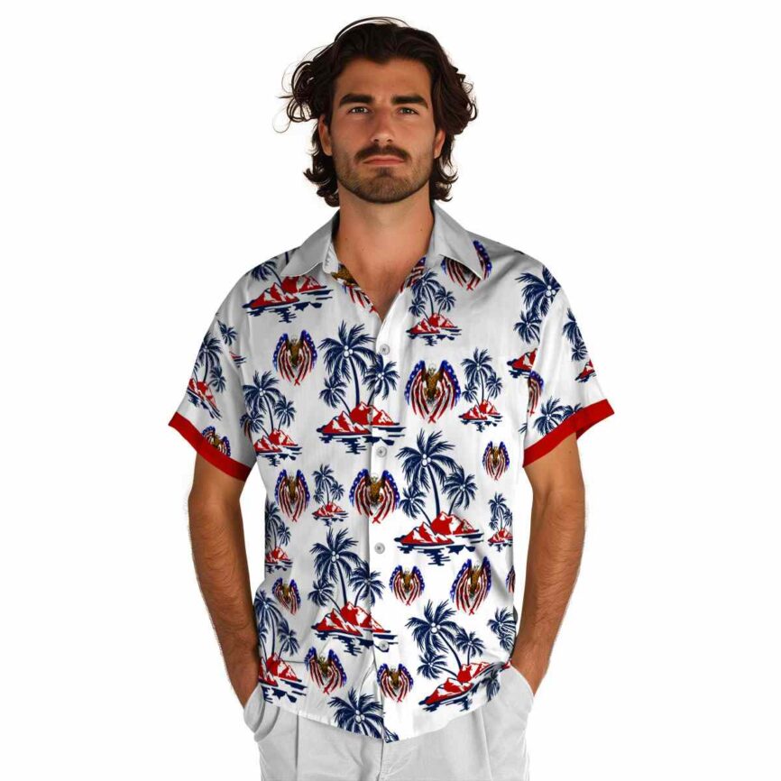 Patriotic Palm Island Graphic Hawaiian Shirt New Arrival