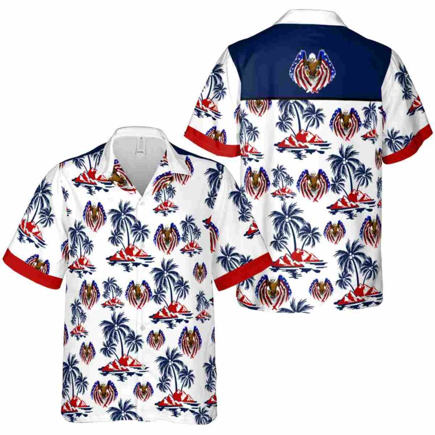 Patriotic Palm Island Graphic Hawaiian Shirt Premium grade