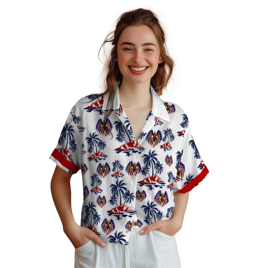Patriotic Palm Island Graphic Hawaiian Shirt Top rated