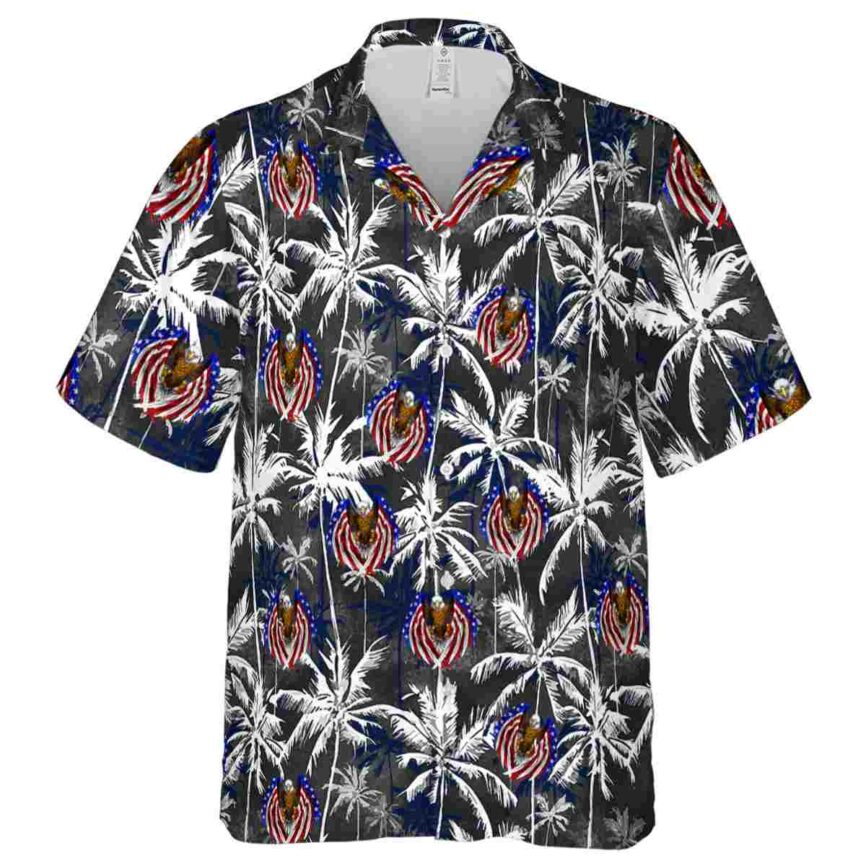 Patriotic Palm Themed Hawaiian Shirt Fashion forward