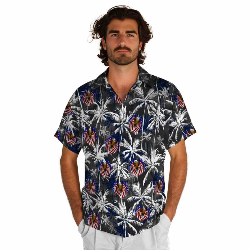 Patriotic Palm Themed Hawaiian Shirt New Arrival