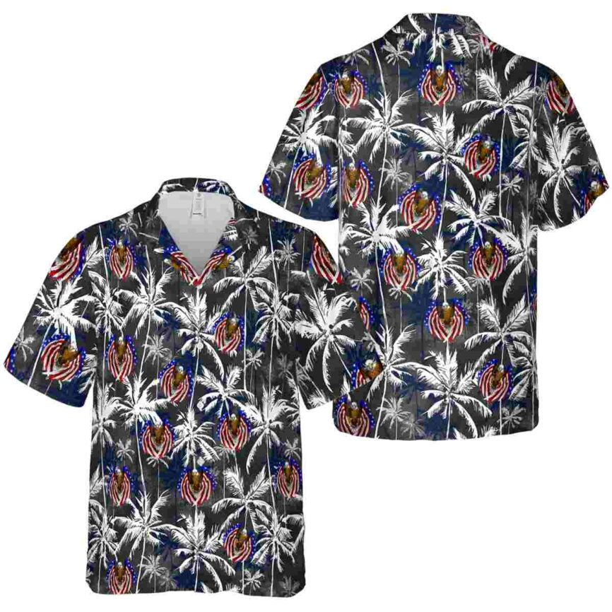 Patriotic Palm Themed Hawaiian Shirt Premium grade
