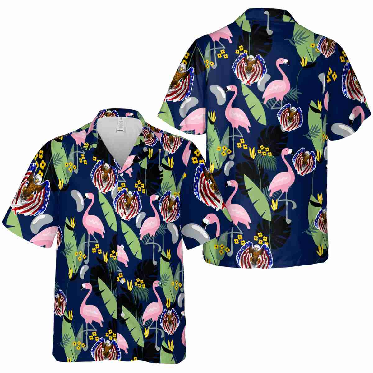 Patriotic Pink Flamingo Hawaiian Shirt Premium grade Patriotic Pink Flamingo Hawaiian Shirt Premium grade
