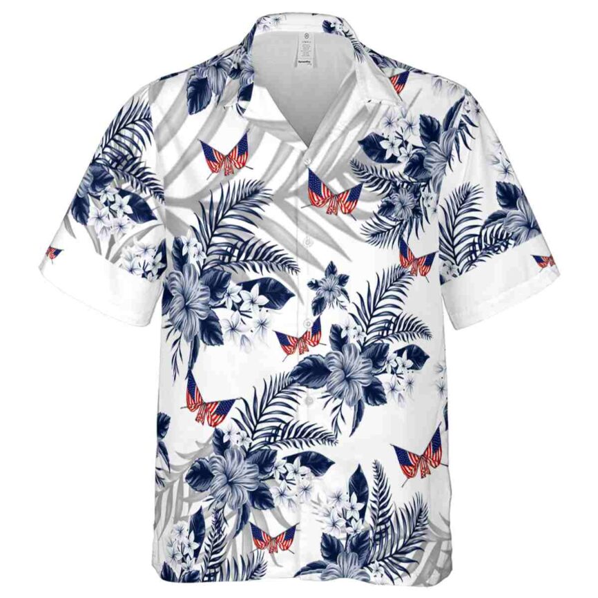 Patriotic Tropical Blossom Hawaiian Shirt Fashion forward