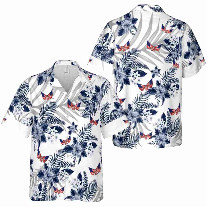 Patriotic Tropical Blossom Hawaiian Shirt Premium grade
