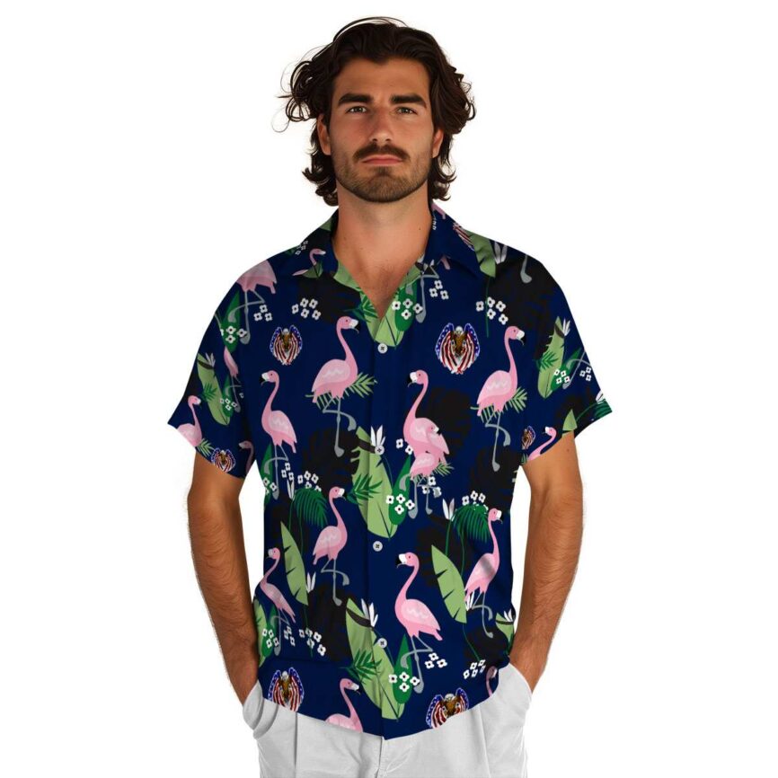 Patriotic Tropical Flamingo Hawaiian Shirt New Arrival