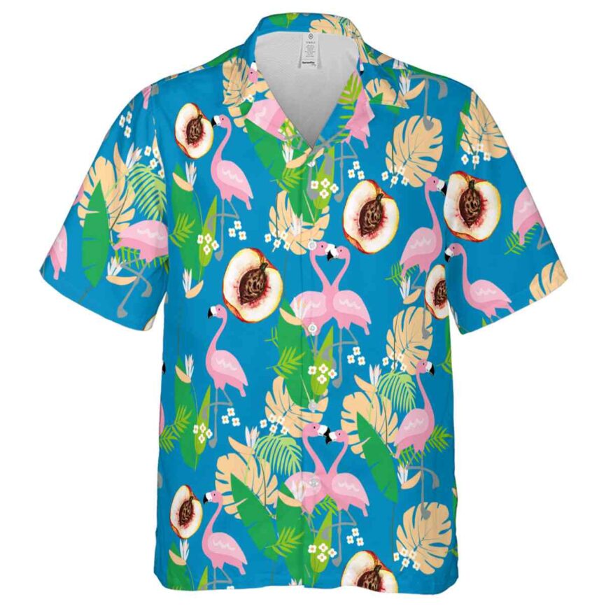 Peach Flamingo Leaf Hawaiian Shirt Fashion forward