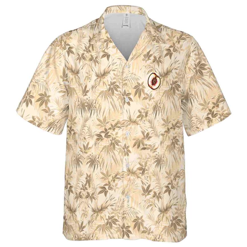 Peach Foliage Print Hawaiian Shirt Fashion forward
