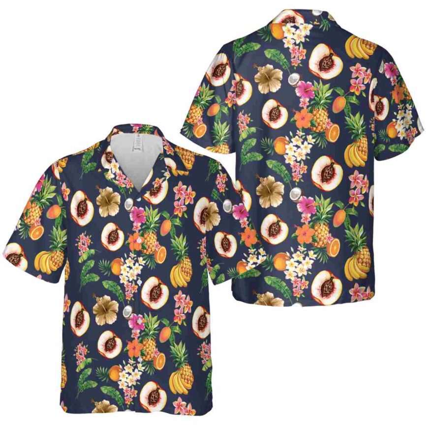 Peach Fruit Pattern Hawaiian Shirt Premium grade