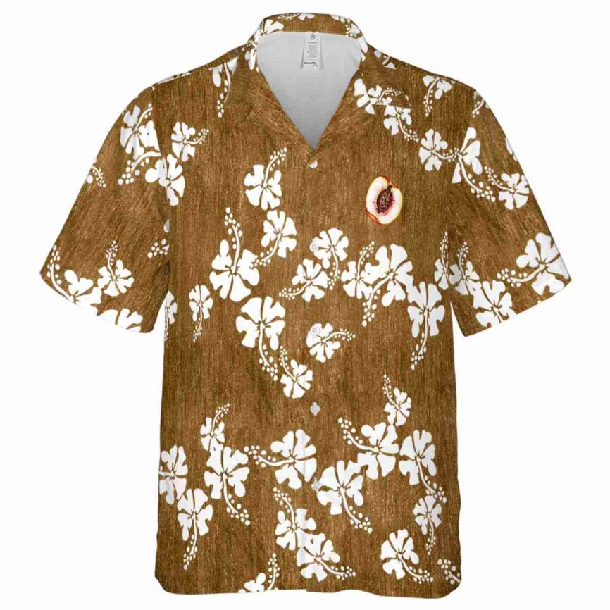 Peach Hibiscus Blossom Hawaiian Shirt Fashion forward