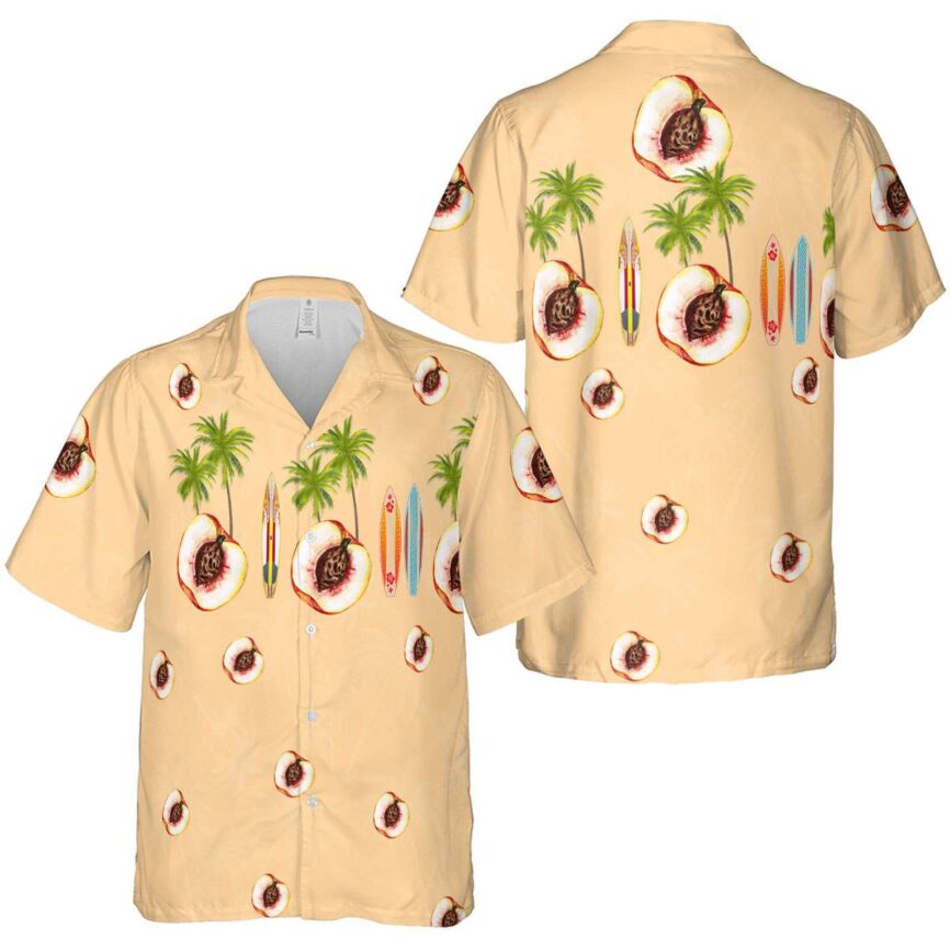 Peach Island Theme Hawaiian Shirt Premium grade
