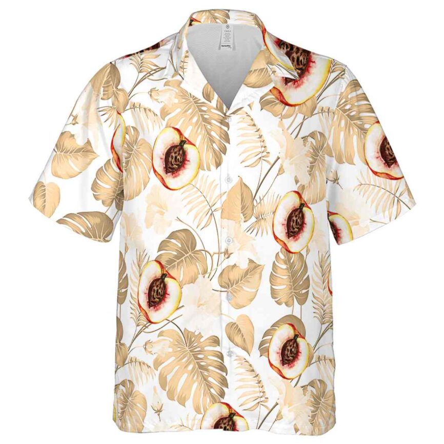 Peach Leaf Pattern Hawaiian Shirt Fashion forward