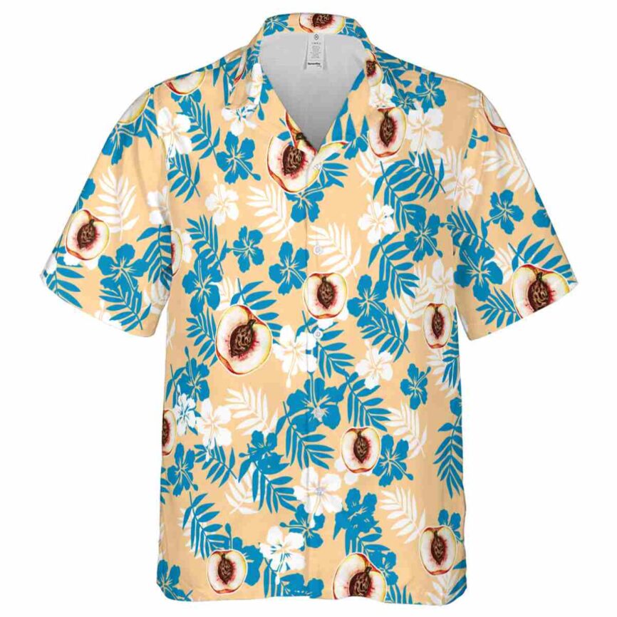 Peach Leafy Hibiscus Hawaiian Shirt Fashion forward