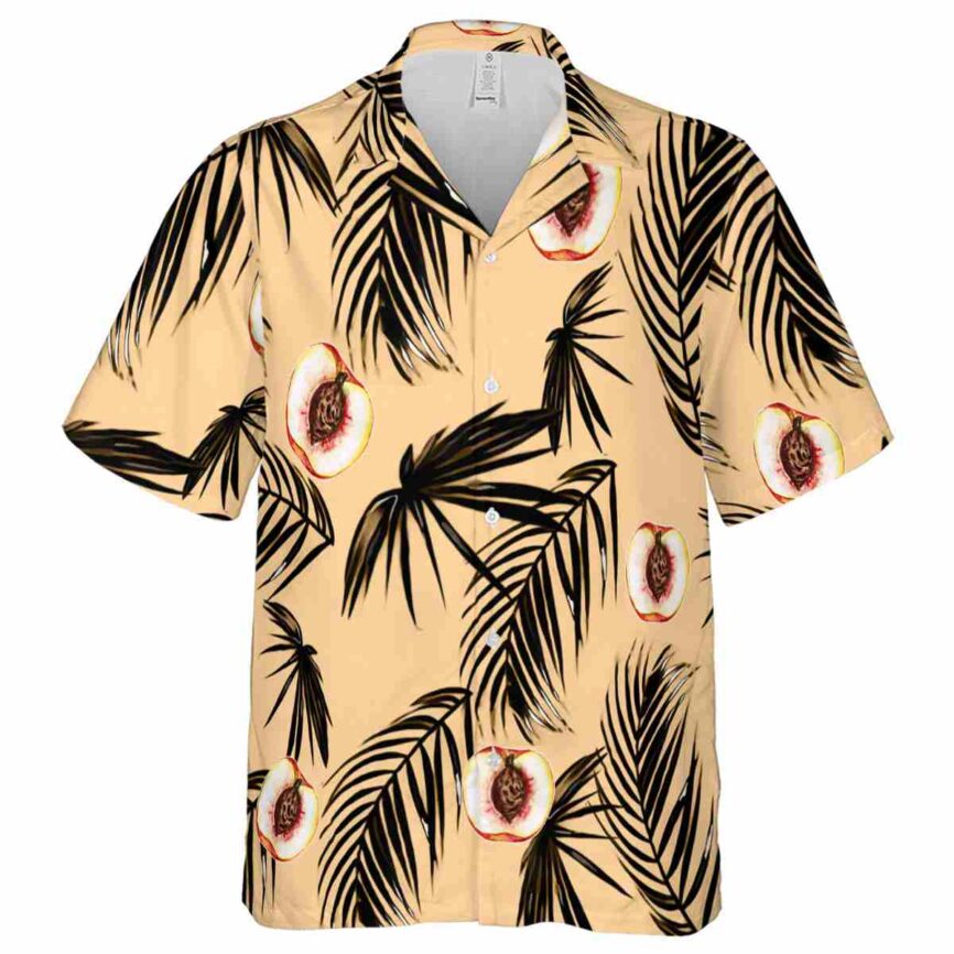 Peach Monochrome Palm Hawaiian Shirt Fashion forward