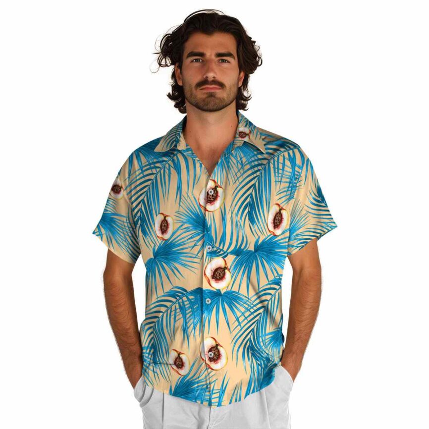 Peach Palm Frond Hawaiian Shirt New Arrival