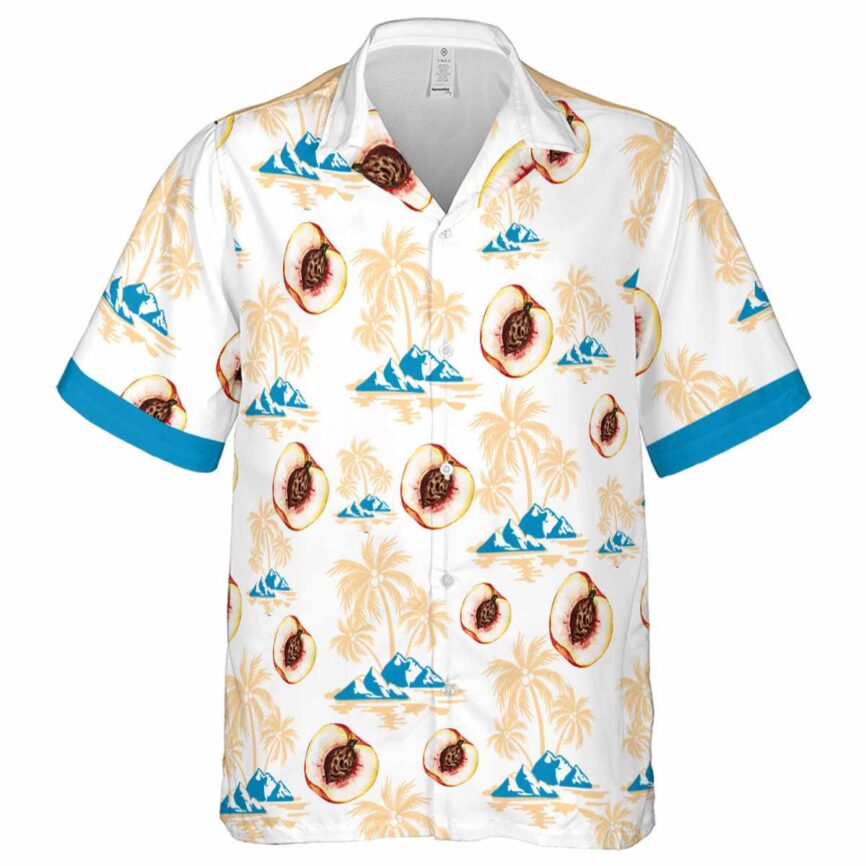Peach Palm Island Graphic Hawaiian Shirt Fashion forward