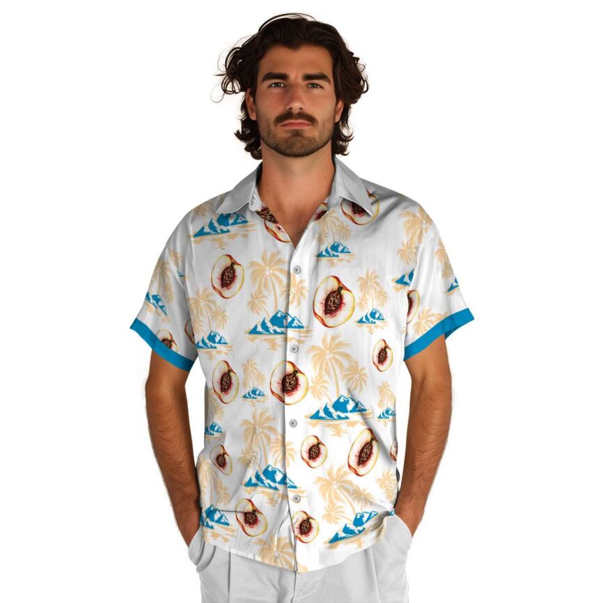 Peach Palm Island Graphic Hawaiian Shirt New Arrival