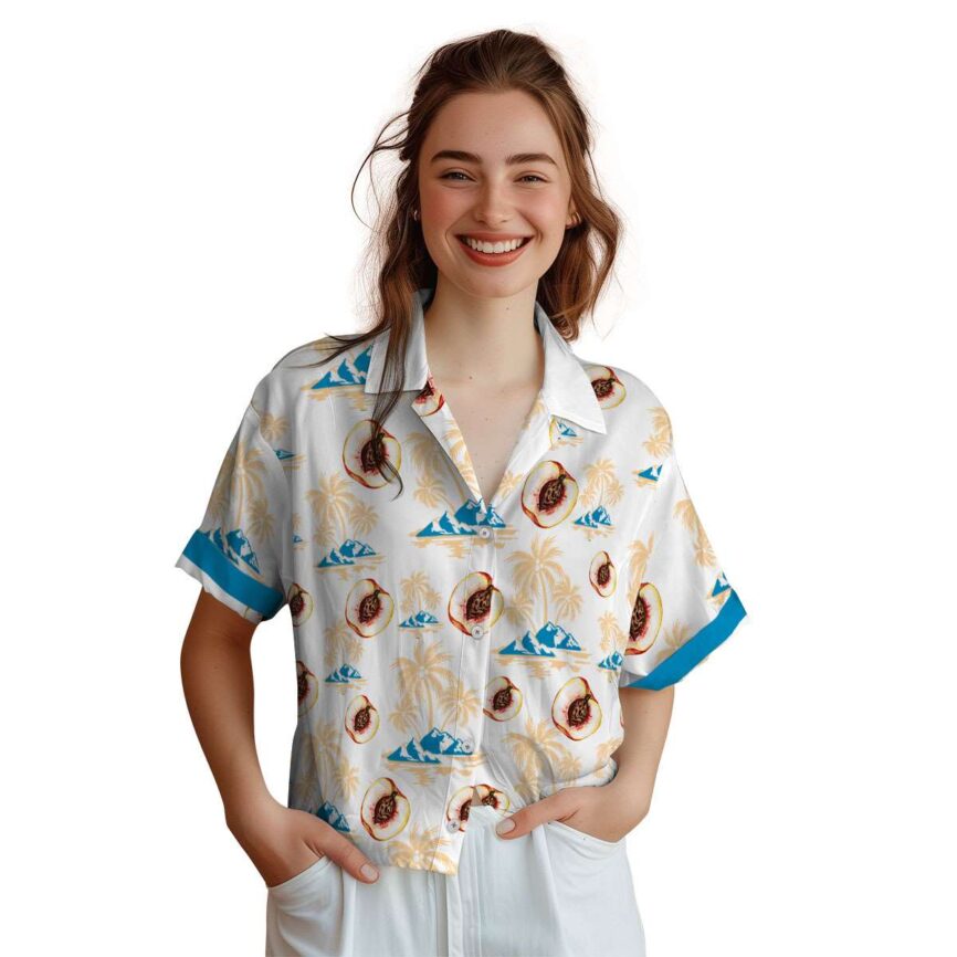 Peach Palm Island Graphic Hawaiian Shirt Top rated