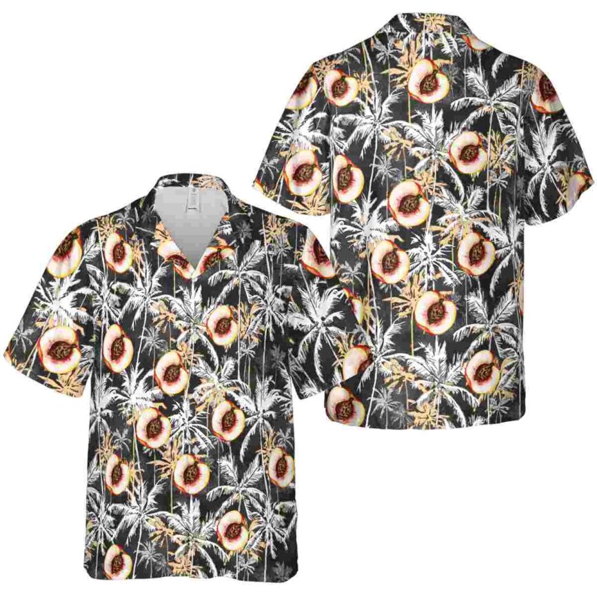Peach Palm Themed Hawaiian Shirt Premium grade