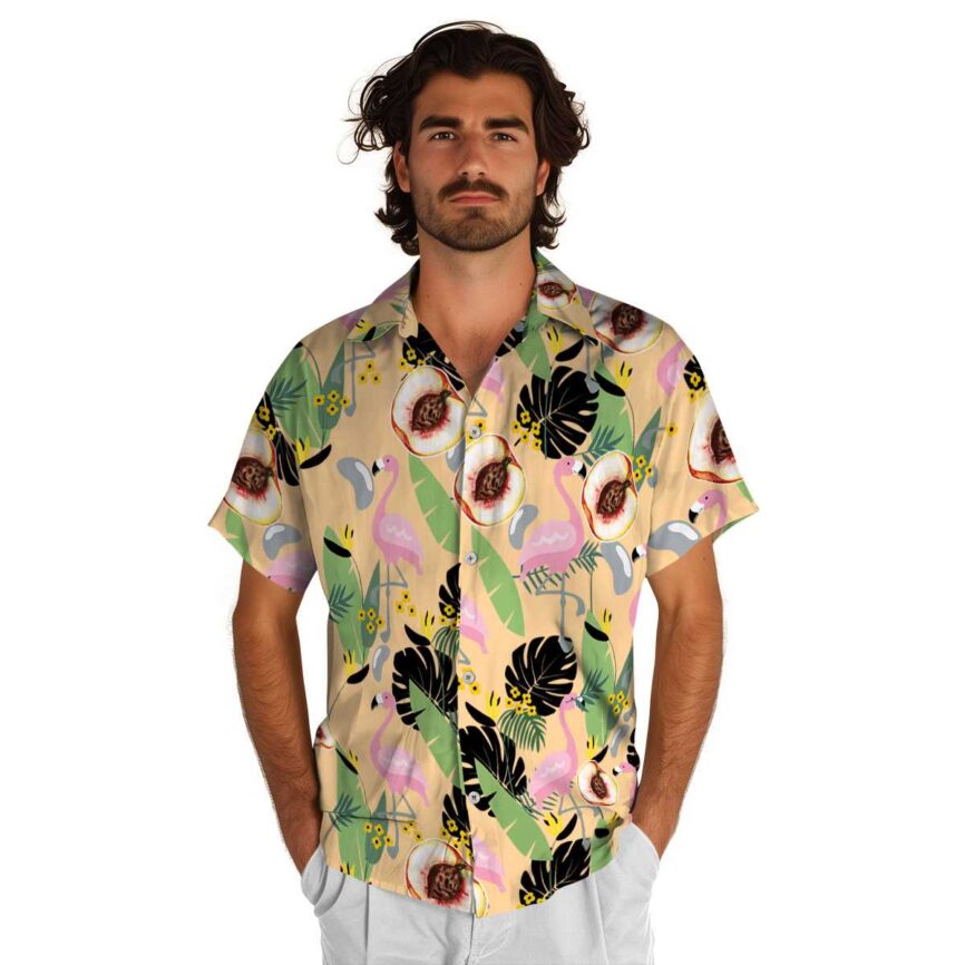 Peach Pink Flamingo Hawaiian Shirt New Arrival
