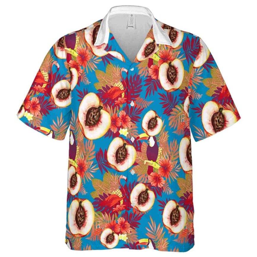 Peach Tropical Bird Hawaiian Shirt Fashion forward