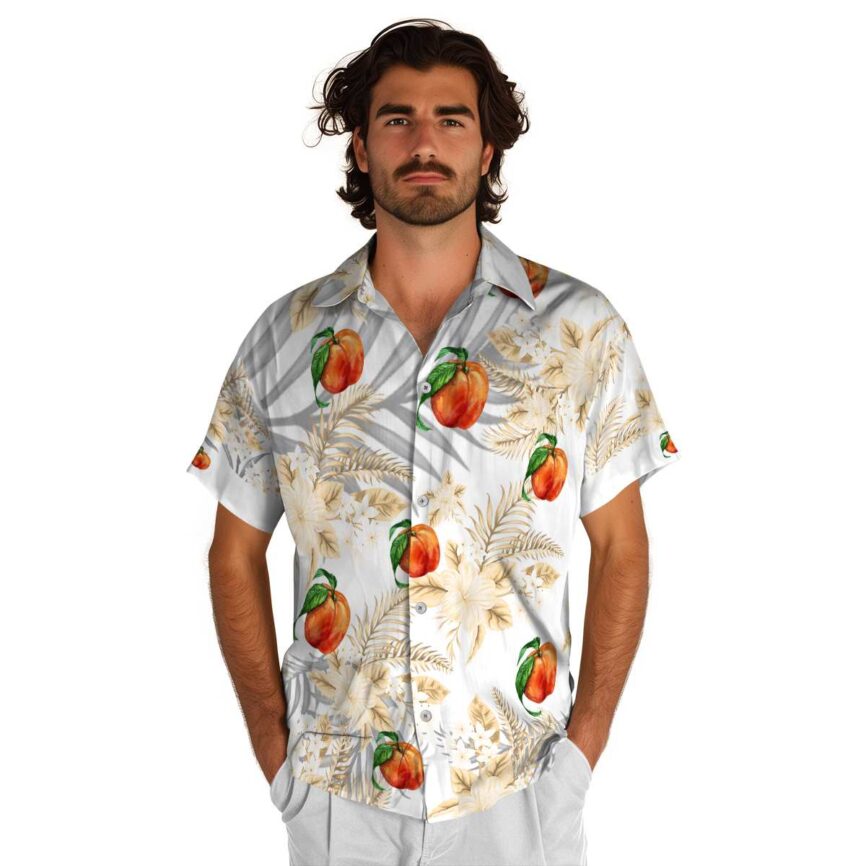 Peach Tropical Blossom Hawaiian Shirt New Arrival