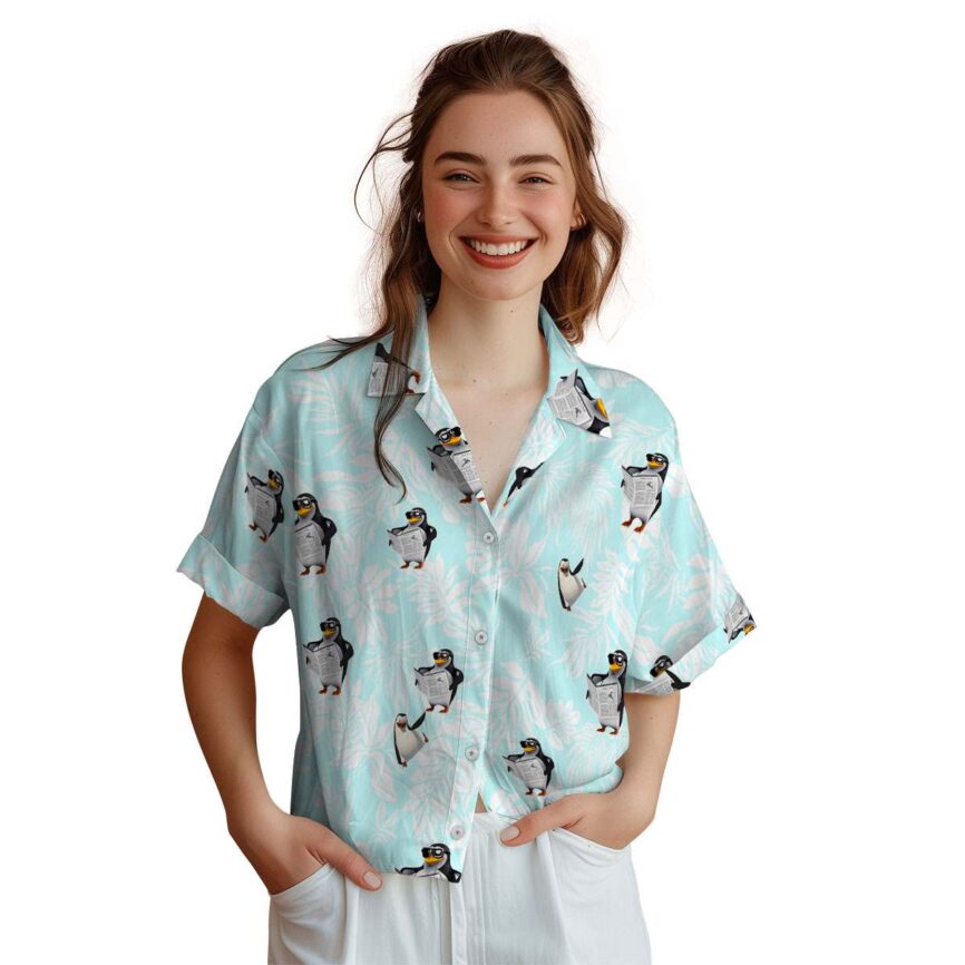 Penguin Bold Foliage Hawaiian Shirt Top rated