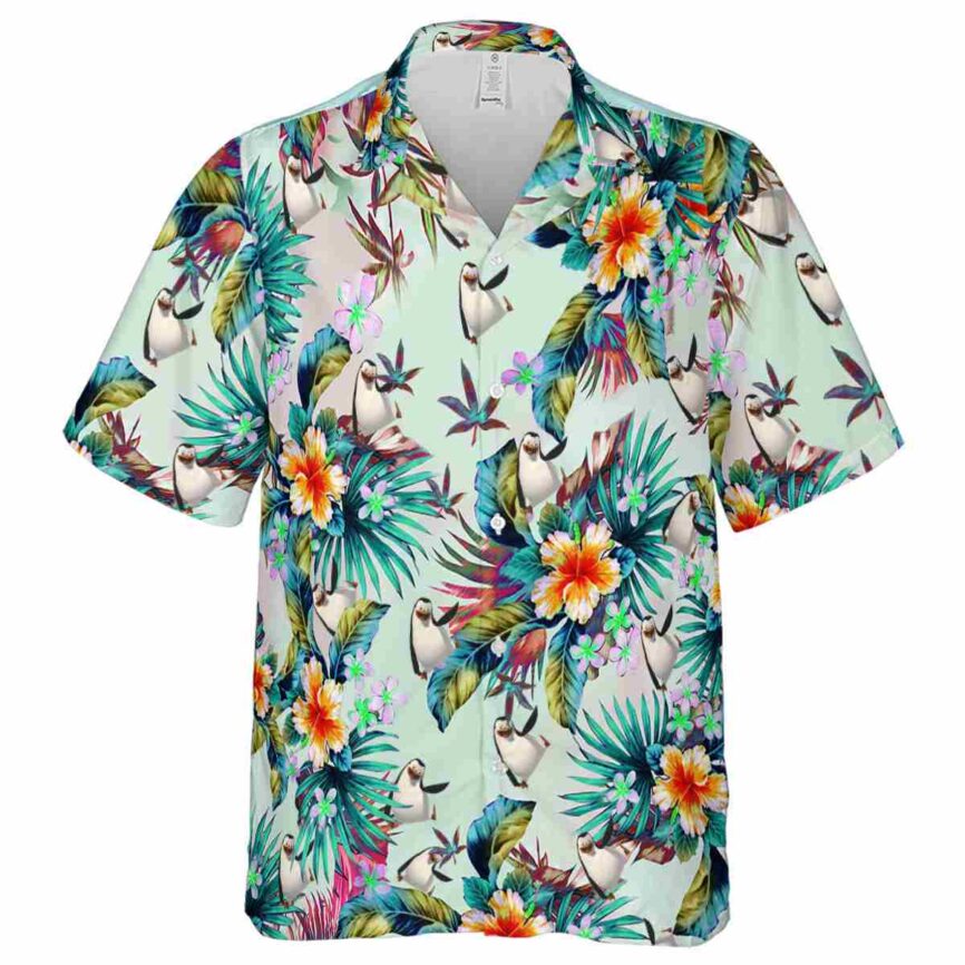Penguin Floral Burst Hawaiian Shirt Fashion forward