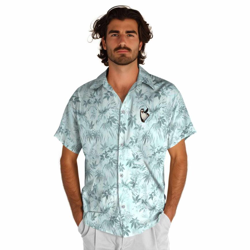 Penguin Foliage Print Hawaiian Shirt New Arrival