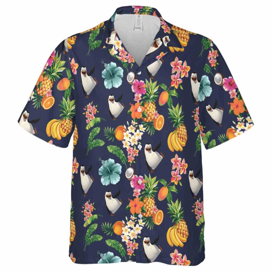 Penguin Fruit Pattern Hawaiian Shirt Fashion forward