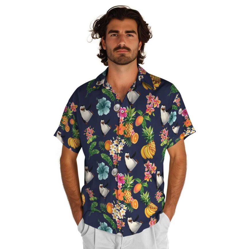 Penguin Fruit Pattern Hawaiian Shirt New Arrival