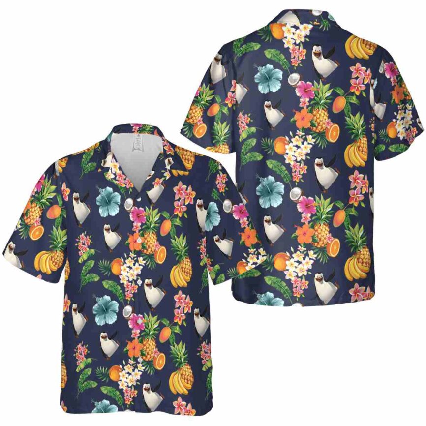 Penguin Fruit Pattern Hawaiian Shirt Premium grade