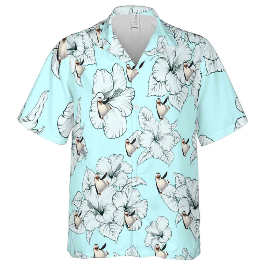 Penguin Hibiscus Flower Hawaiian Shirt Fashion forward