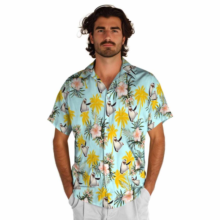 Penguin Hibiscus Palm Hawaiian Shirt New Arrival