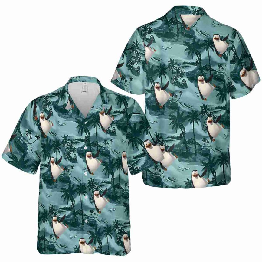 Penguin Island Beach Hawaiian Shirt Premium grade