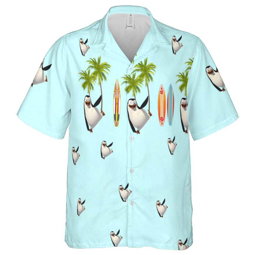 Penguin Island Theme Hawaiian Shirt Fashion forward