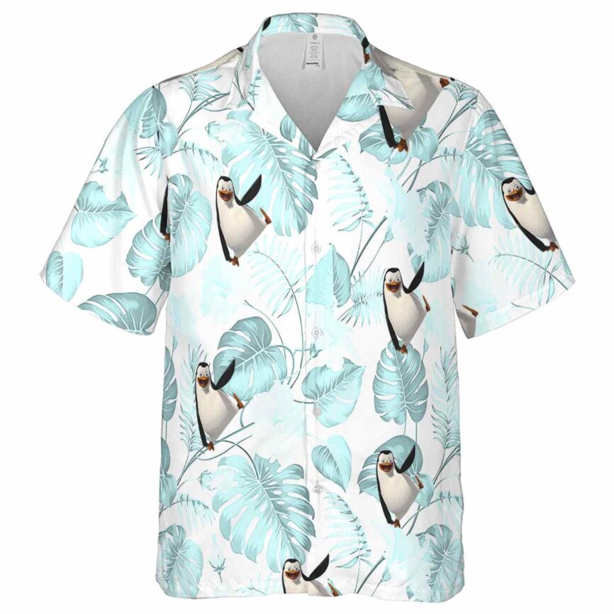 Penguin Leaf Pattern Hawaiian Shirt Fashion forward