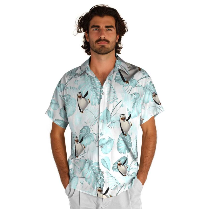 Penguin Leaf Pattern Hawaiian Shirt New Arrival