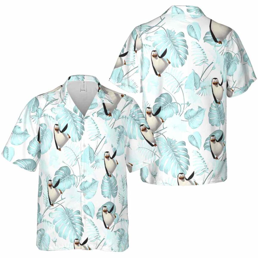 Penguin Leaf Pattern Hawaiian Shirt Premium grade