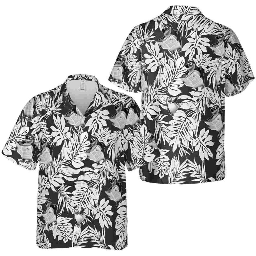 Penguin Monstera Foliage Hawaiian Shirt Premium grade