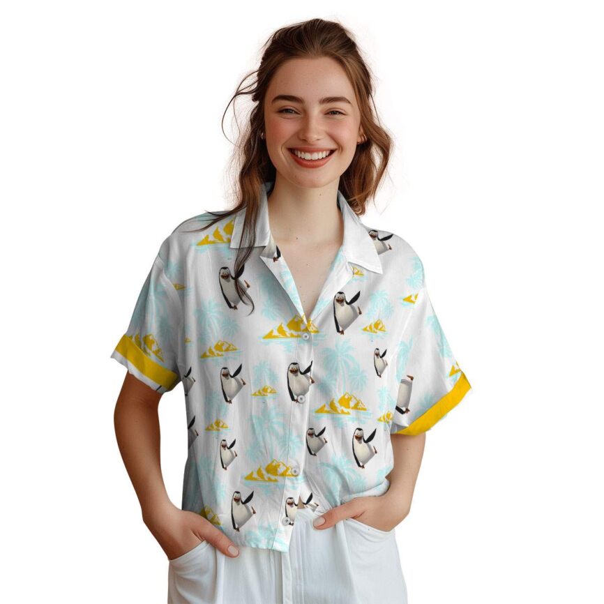 Penguin Palm Island Graphic Hawaiian Shirt Top rated